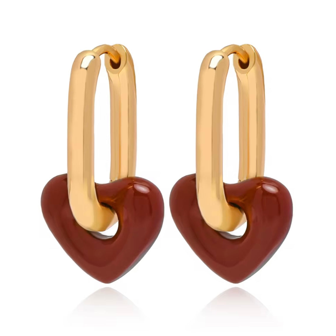 Cherry hoop earrings