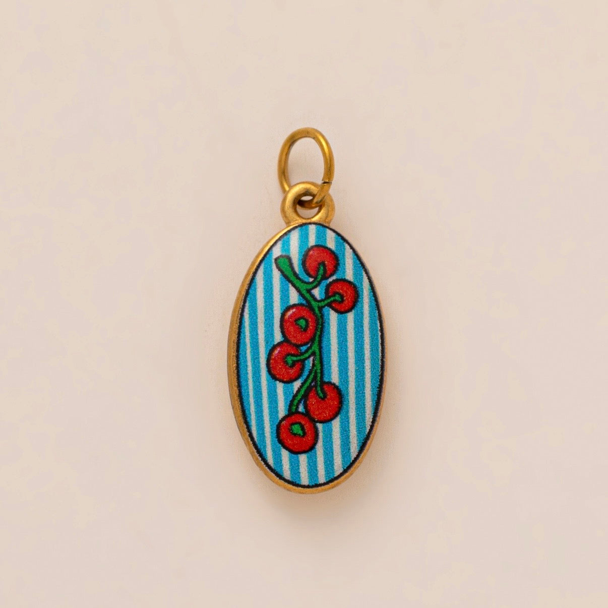 Painted tomato charm