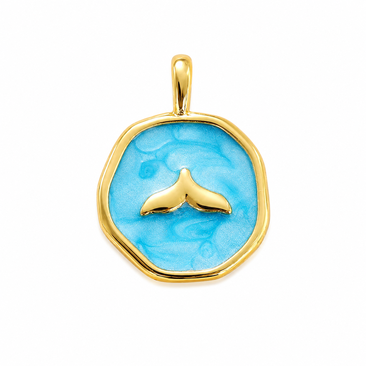 Blue mermaid tail charm