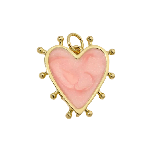 Heartburst pink charm