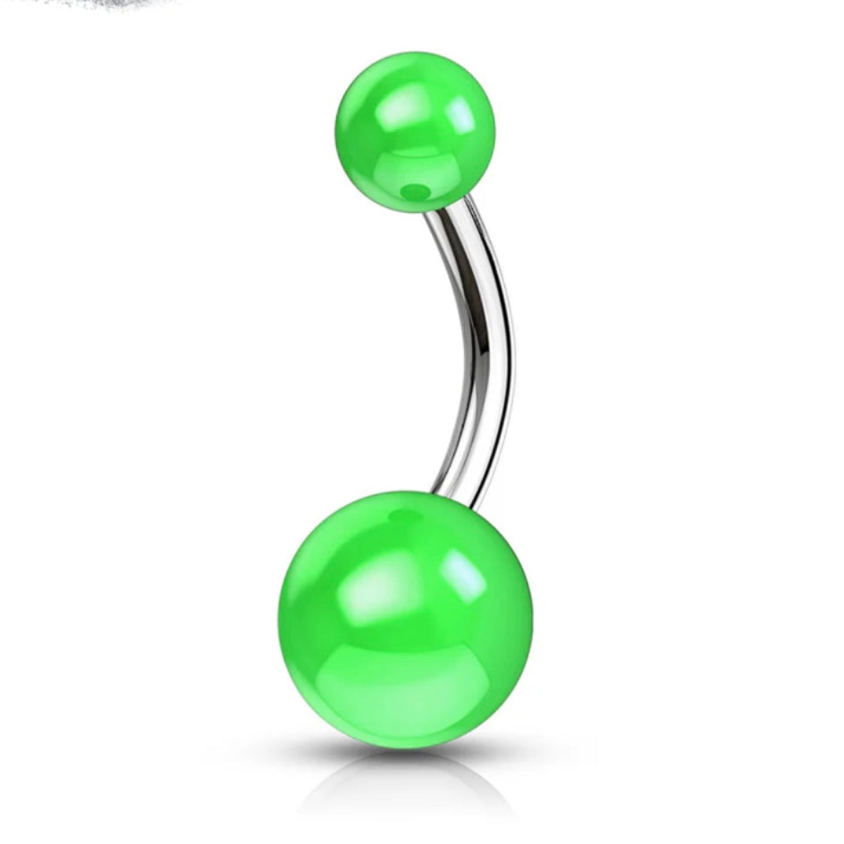 Belly Banana with Acrylic Solid Colored Balls