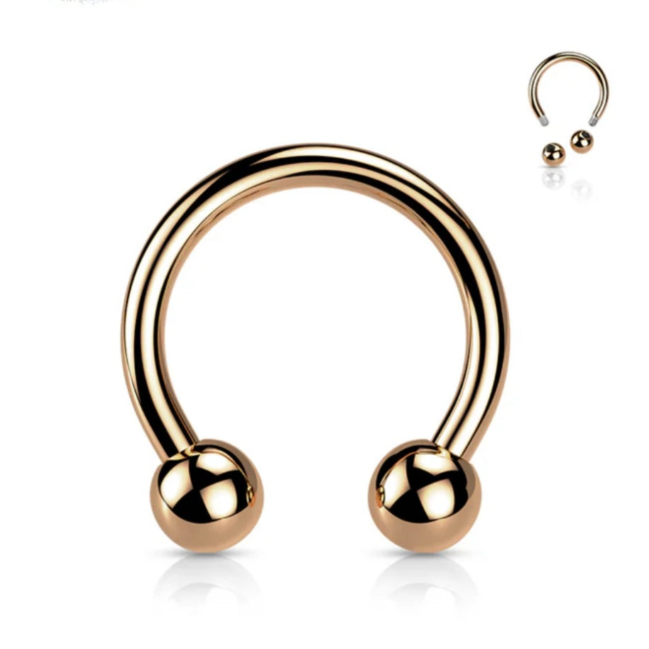 Horseshoes Colored Titanium