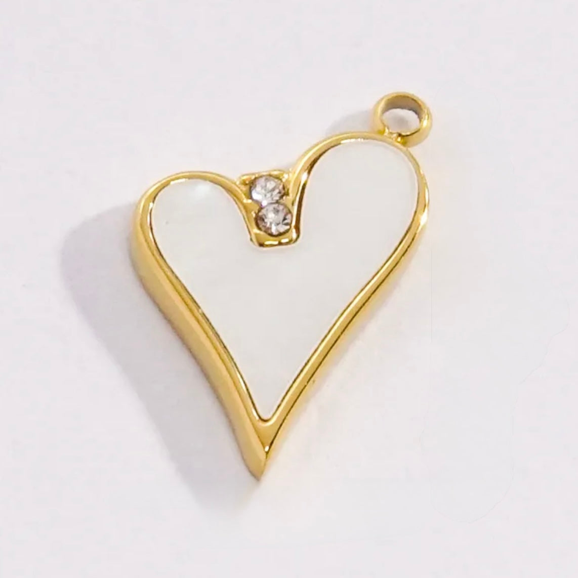 White heart Charm