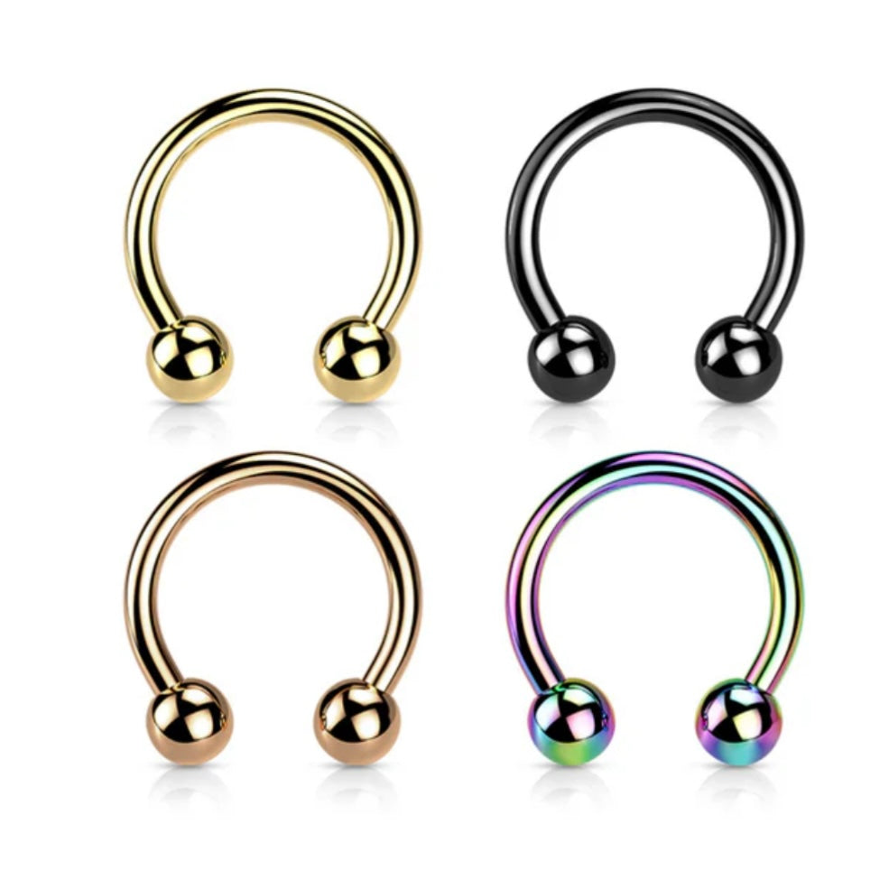 Horseshoes Colored Titanium