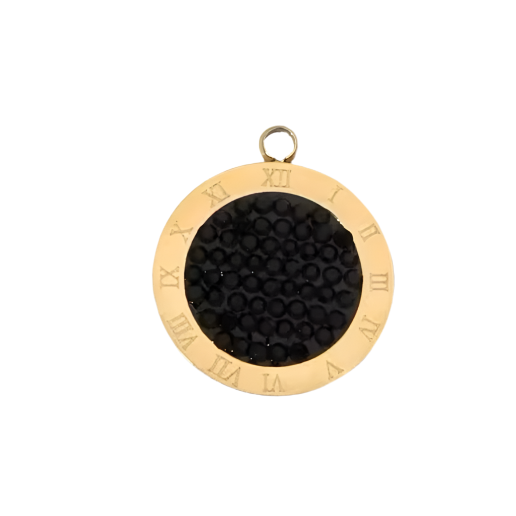 Numerical black sparkle Charm