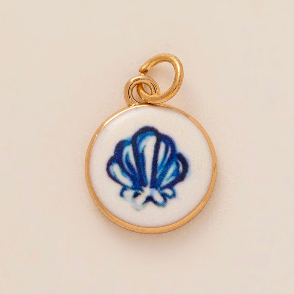 Painted shell charm