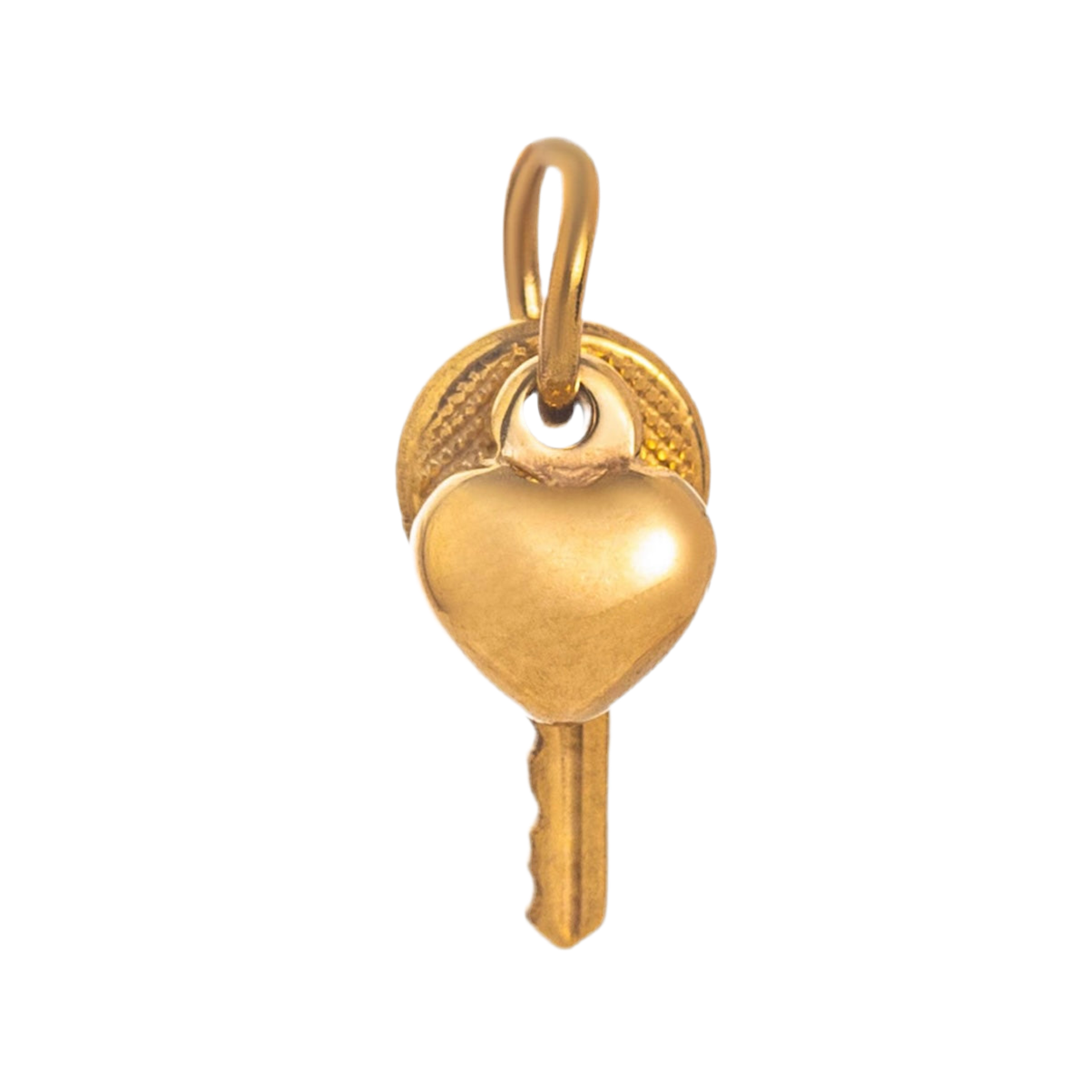 Key & heart charm