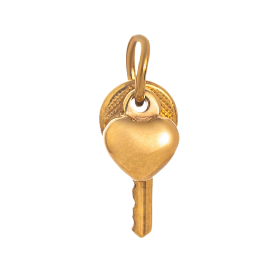 Key & heart charm