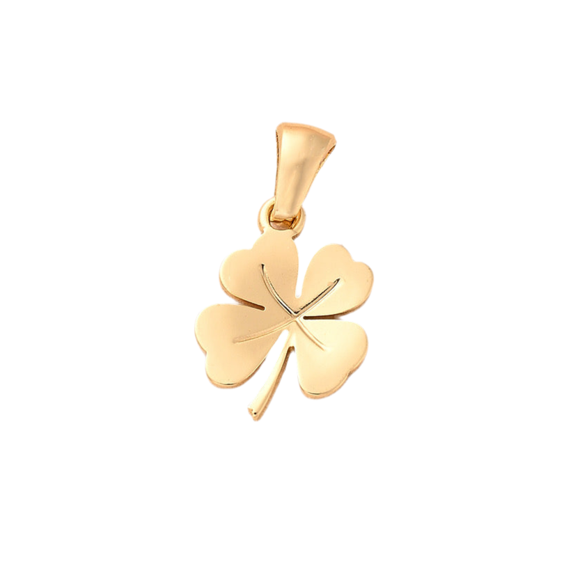 Four leaf clover gold charm