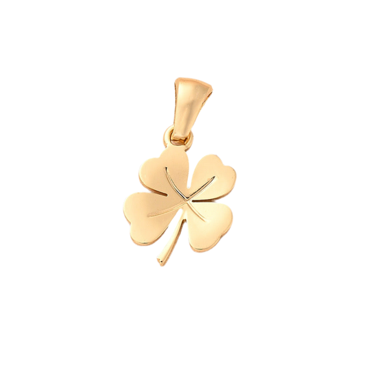 Four leaf clover gold charm