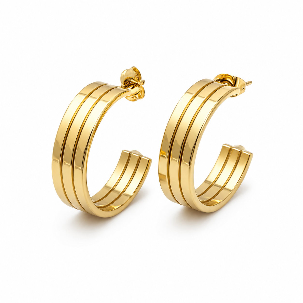 Ridge hoop Earrings