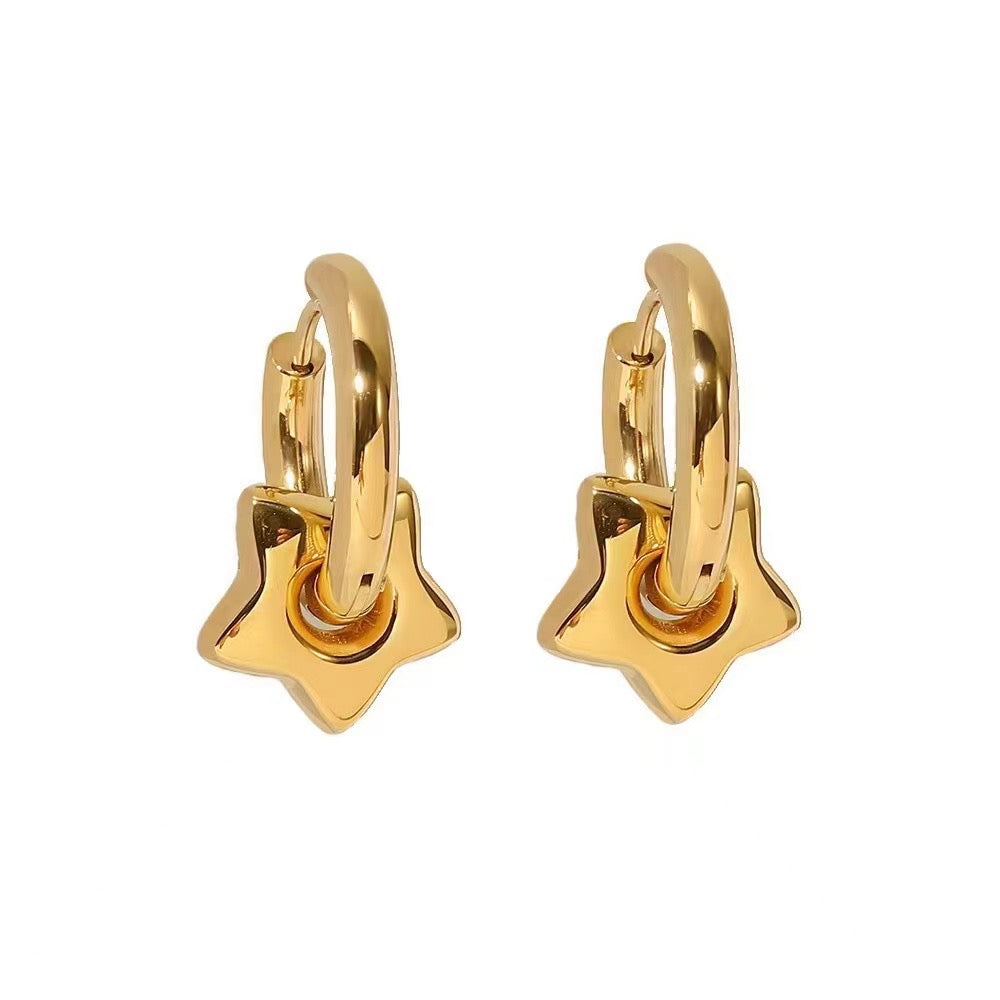 All Gold Star Earrings