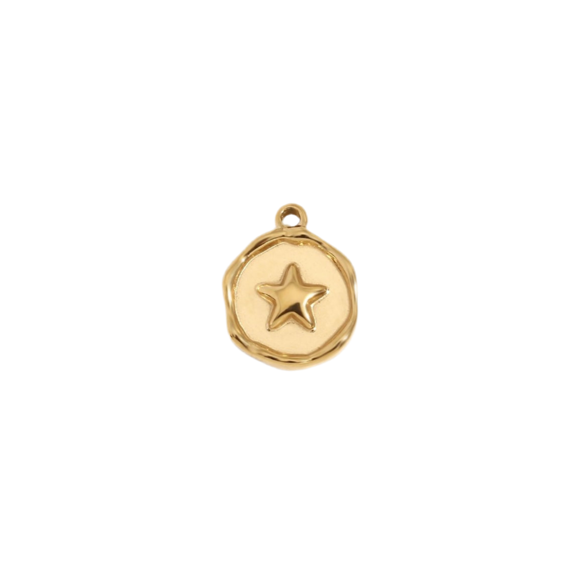 Star all gold circular Charm