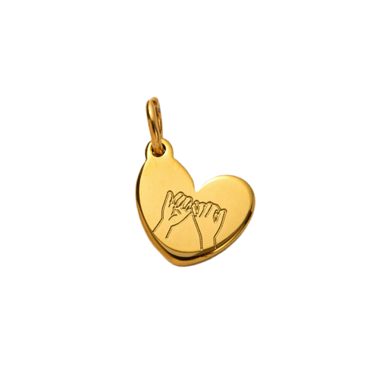 Heart best friend charm