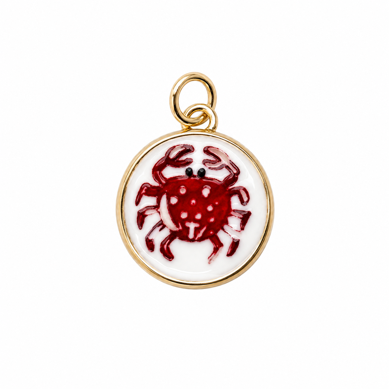 Painted crab charm