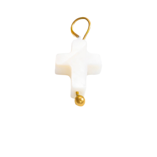 White mini cross moon