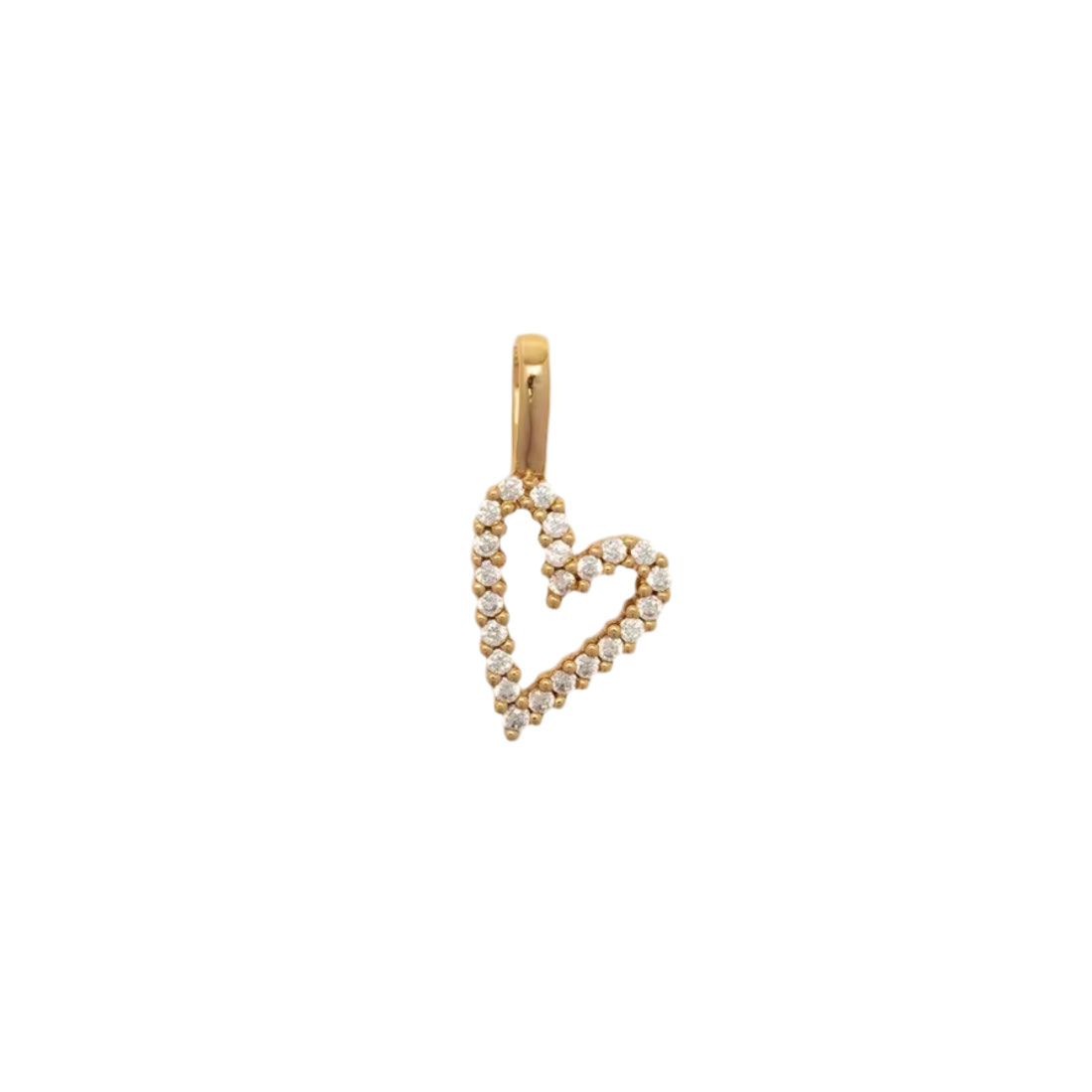 Heart diamond charm