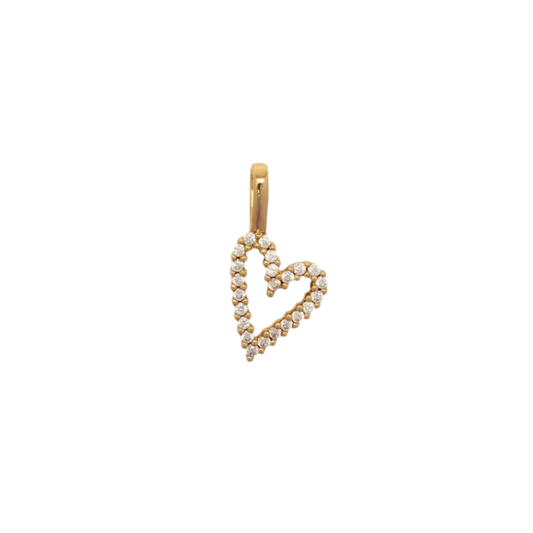 Heart diamond charm