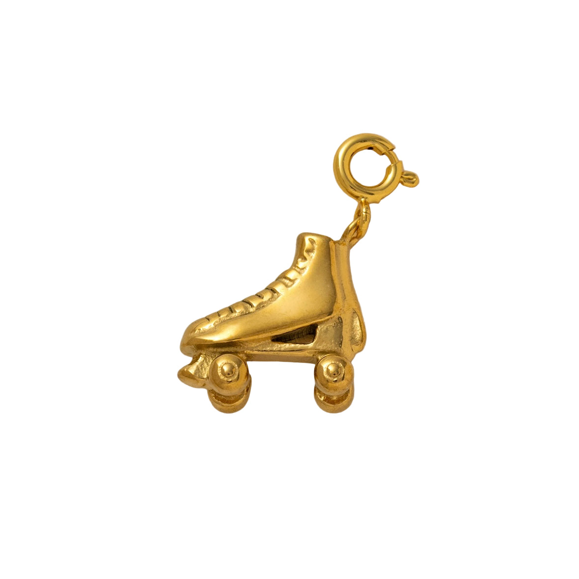 Rollerskate gold charm