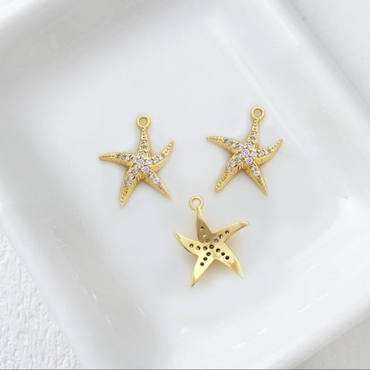 Starfish - sparkle charm