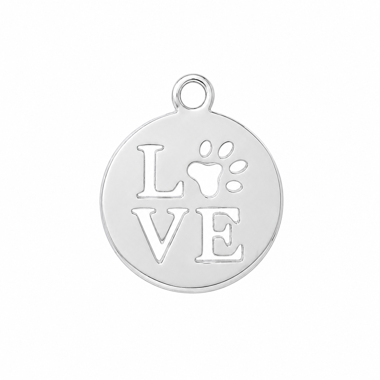Love paw print charm