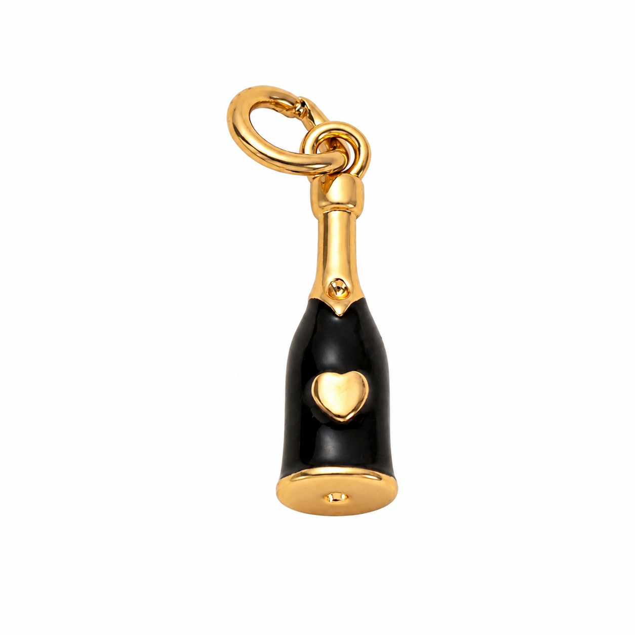 Champagne black mini charm