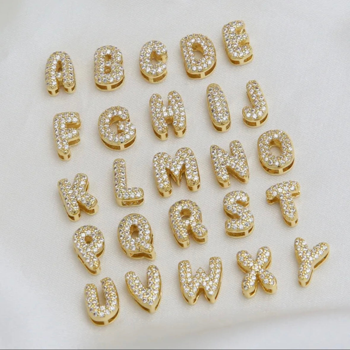Alphabet sparkle gold