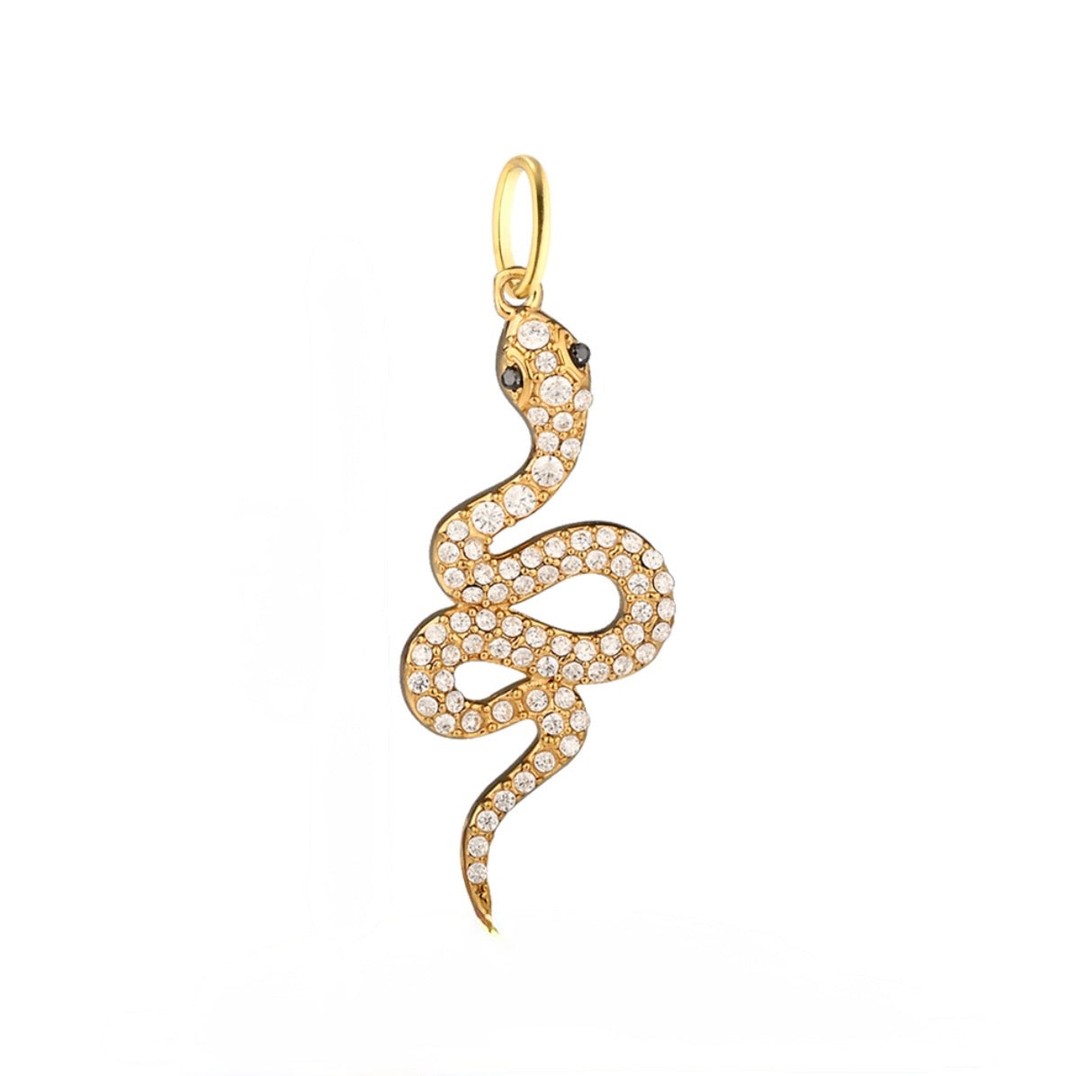 Snake sparkle charm