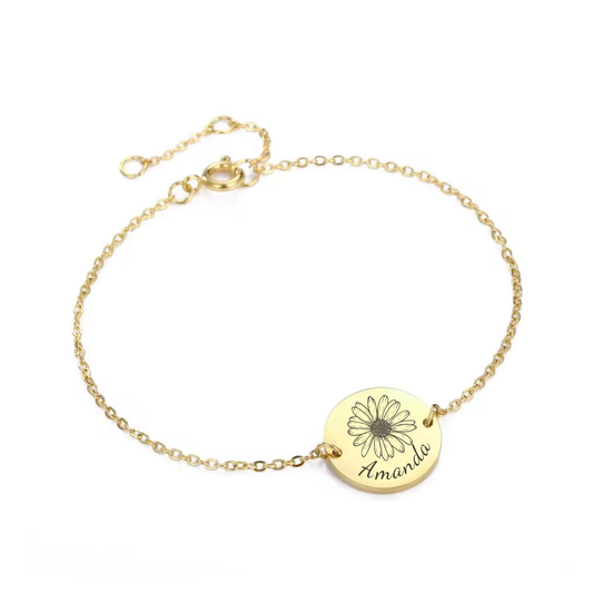 Personalized coin Bracelet