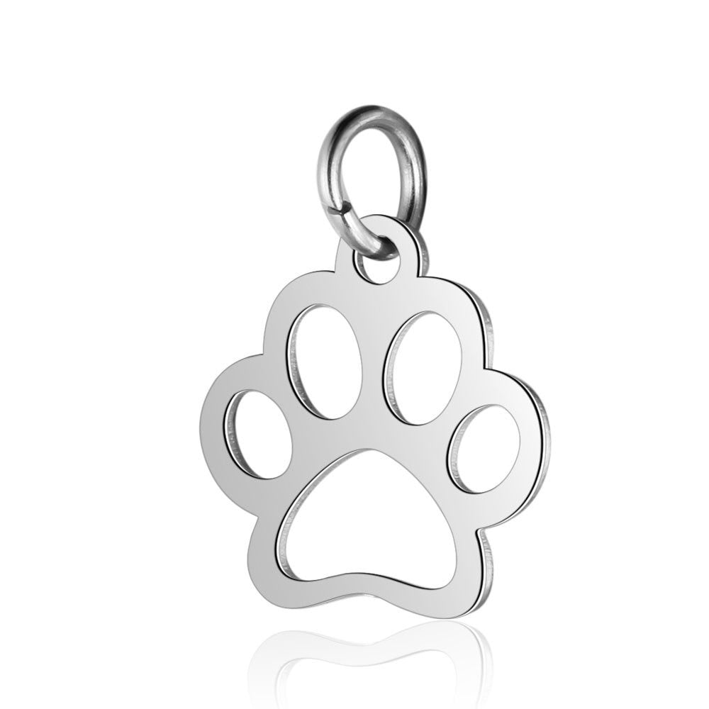 Paw print cut out paw charm