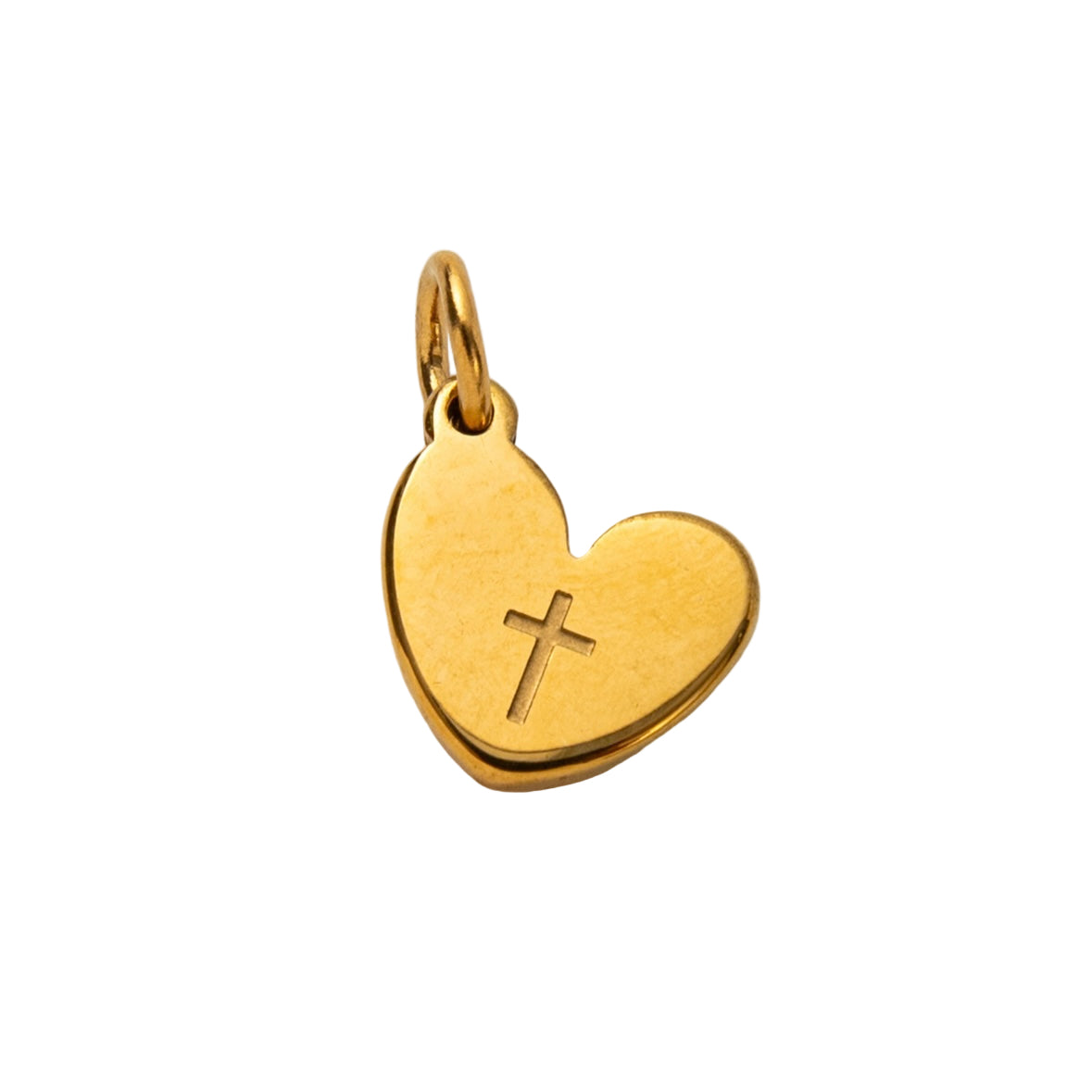 Heart cross charm