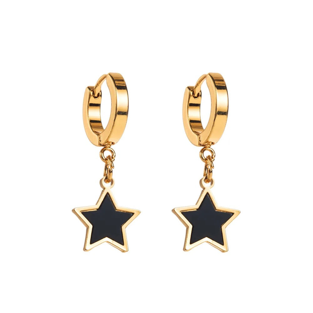 Black Star earrings