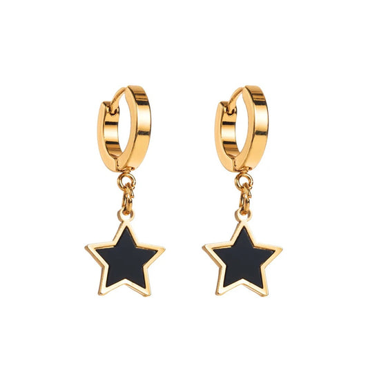 Black Star earrings