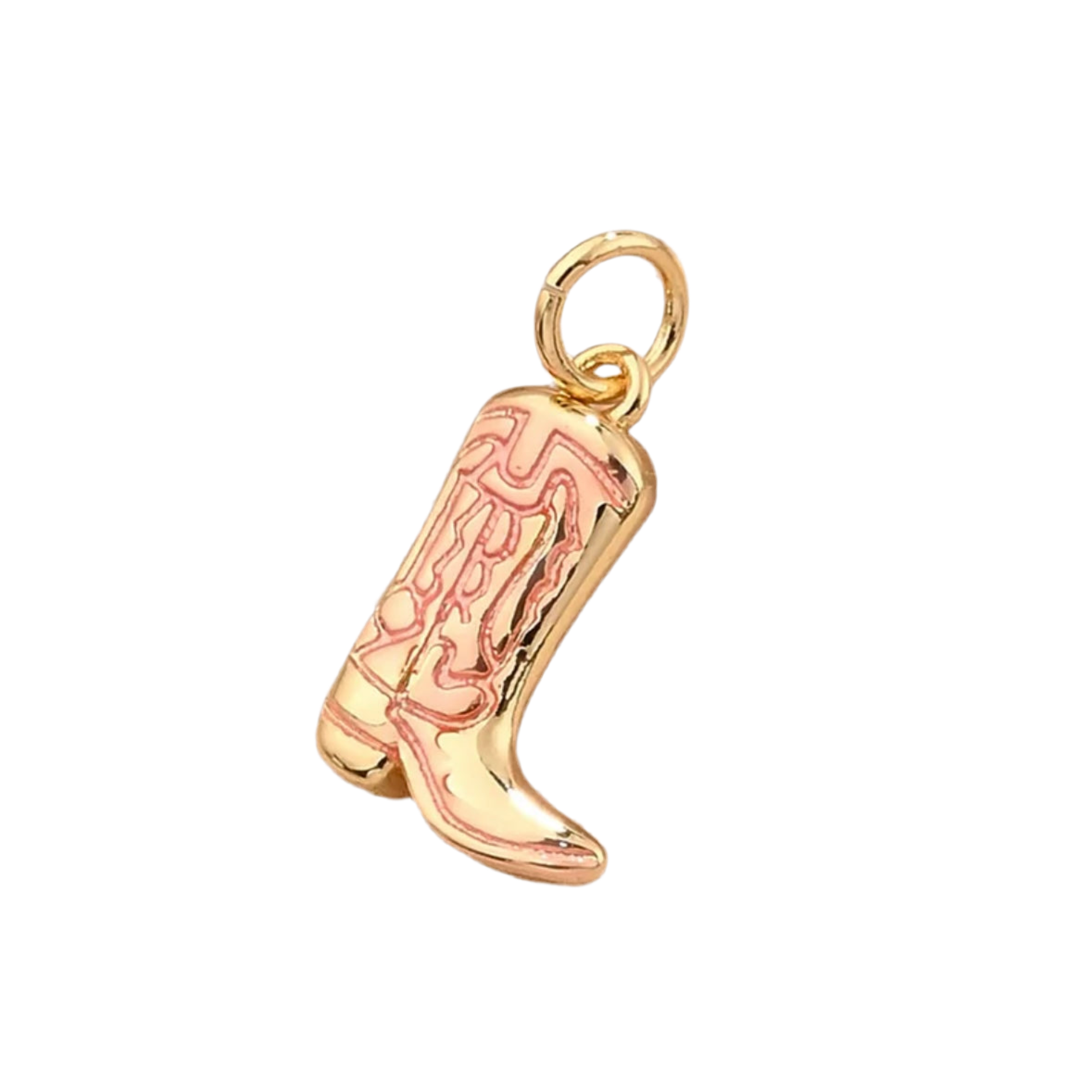Cowboy boot pink charm