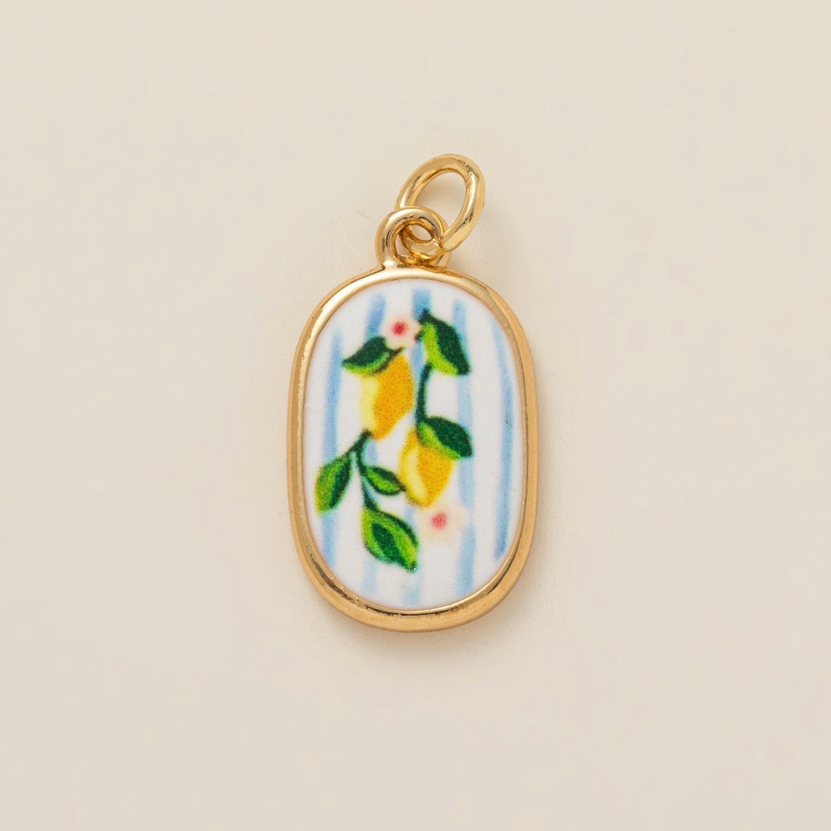 Painted lemon charm