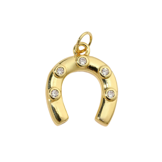 Horseshoe charm - sparkle