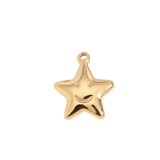 Star smiley charm