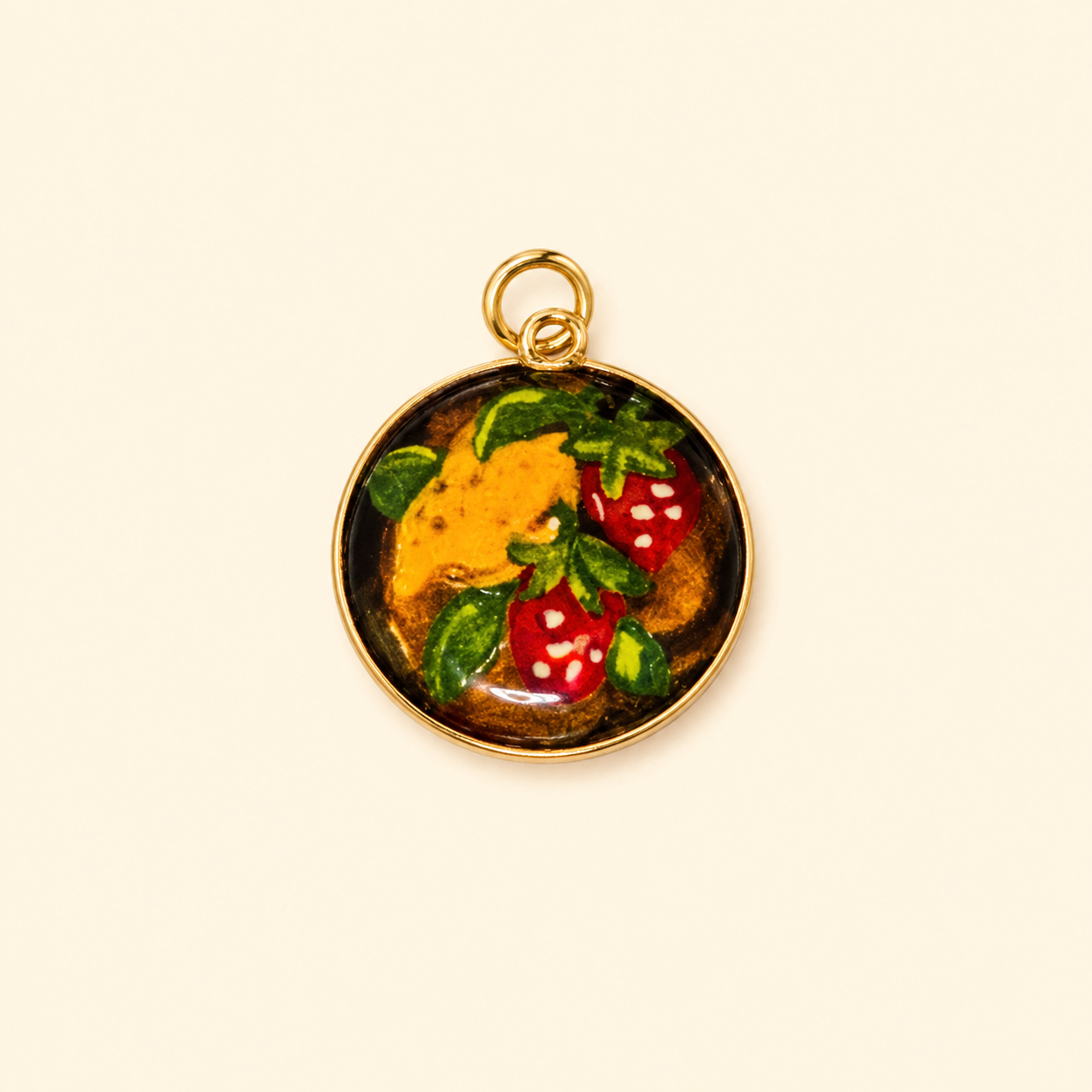 Painted fruit charm