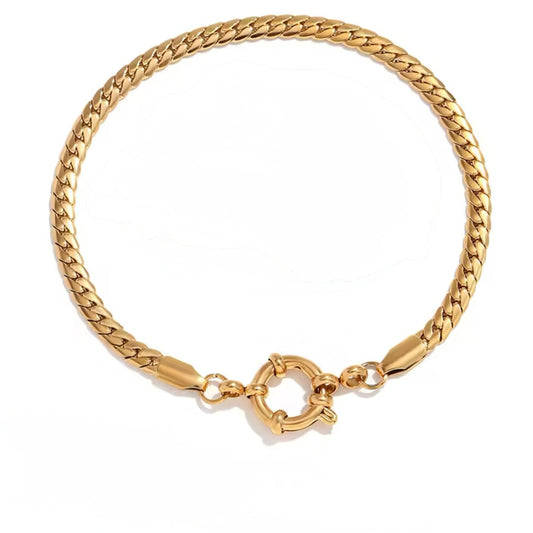 Chain link charm bracelet