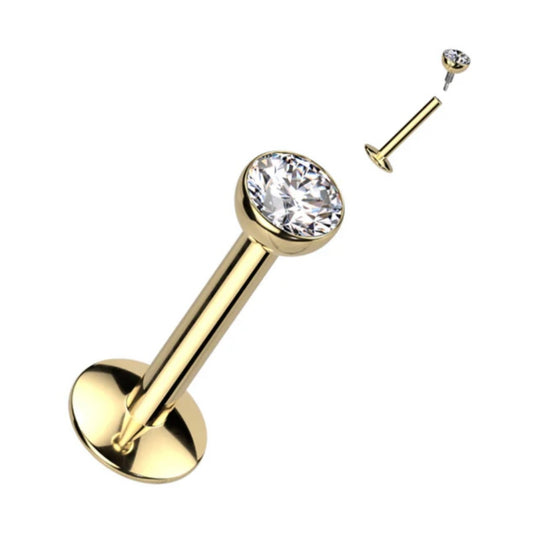 Labret cubic zirconia gem