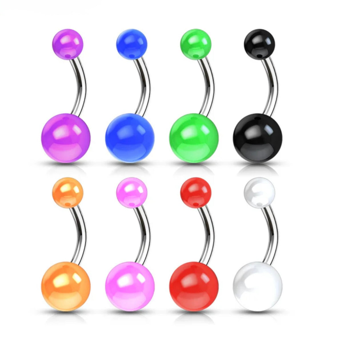 Belly Banana with Acrylic Solid Colored Balls