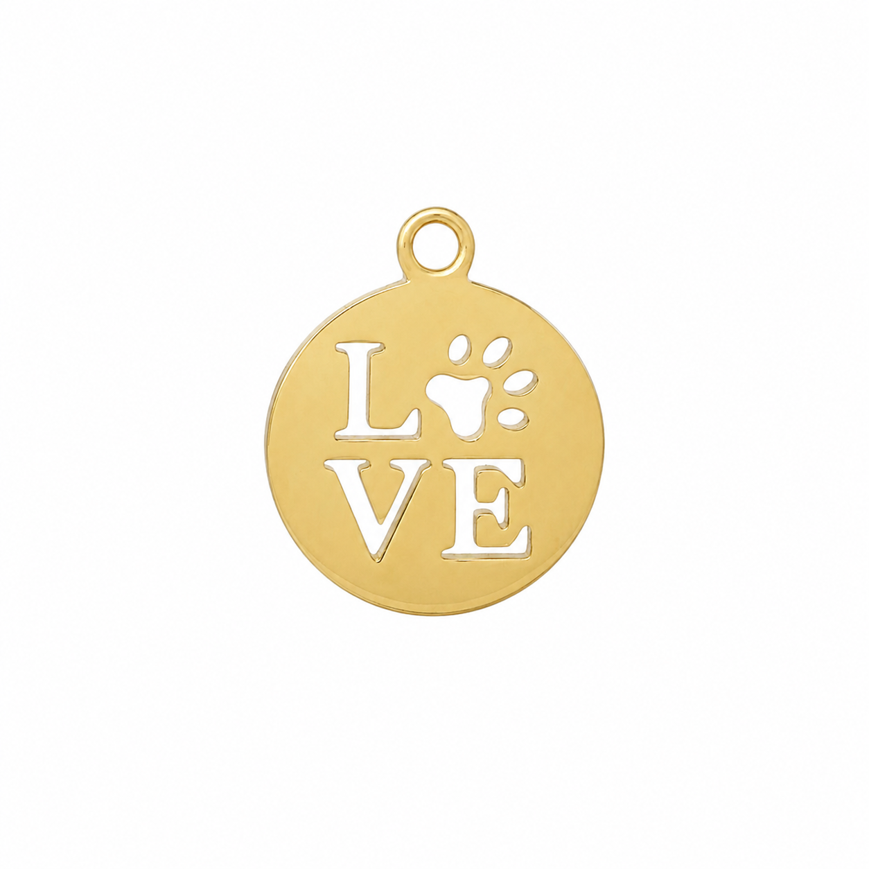 Love paw print charm