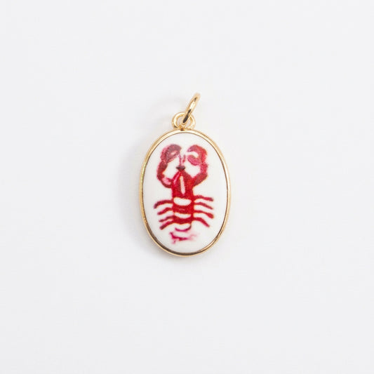 Painted lobster charm