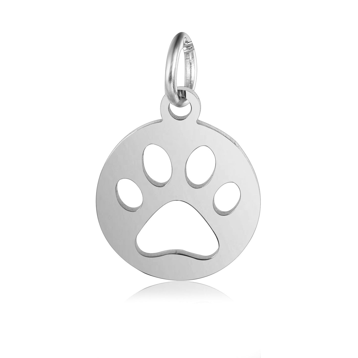 Paw print cut out paw charm