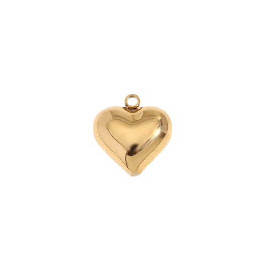 Heart charm - all gold