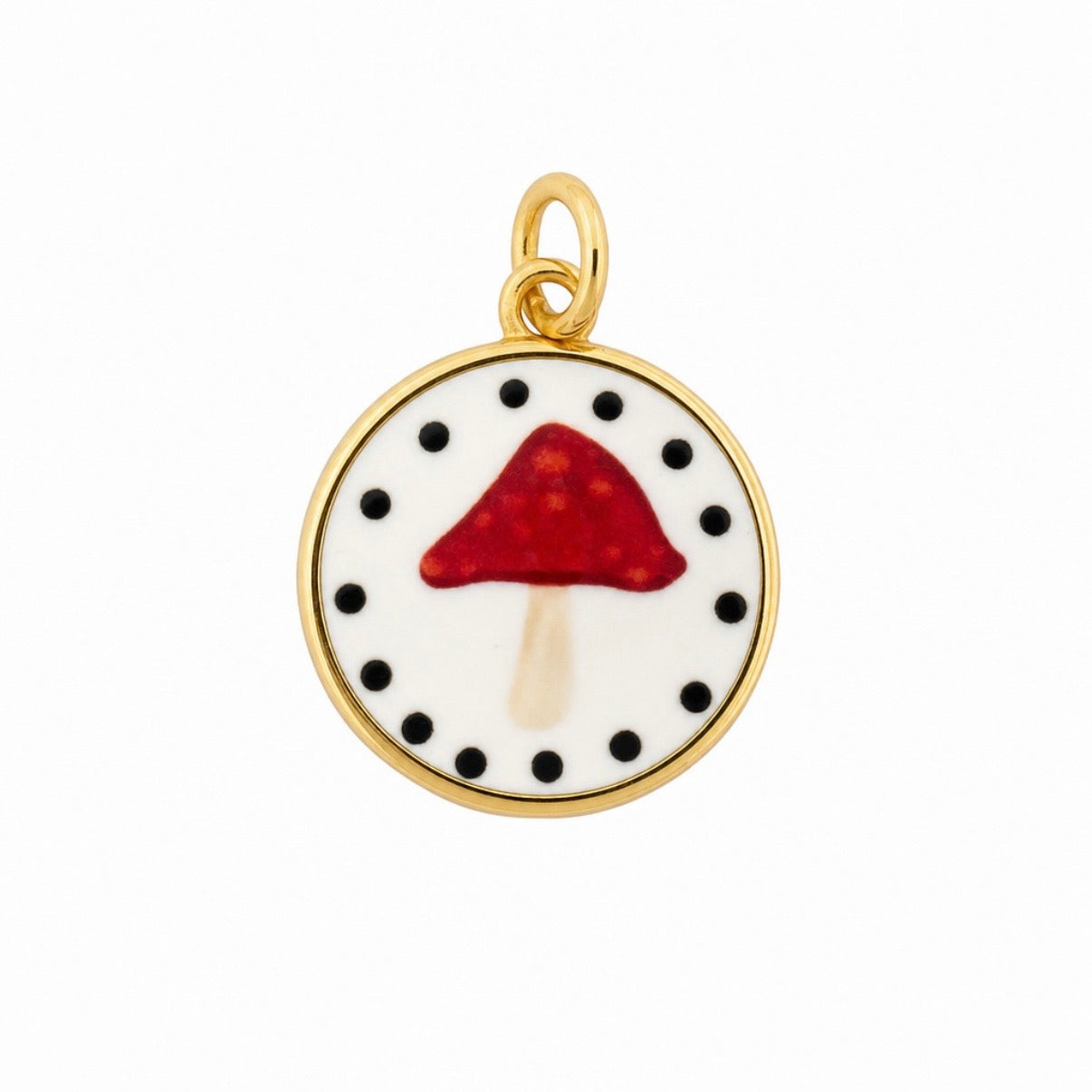 Painted mushroom charm