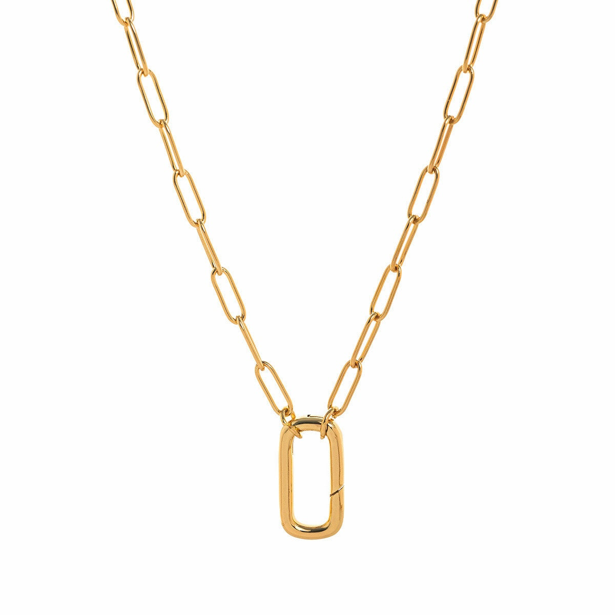 Paperclip charm necklace