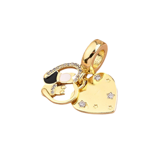 Double heart charm
