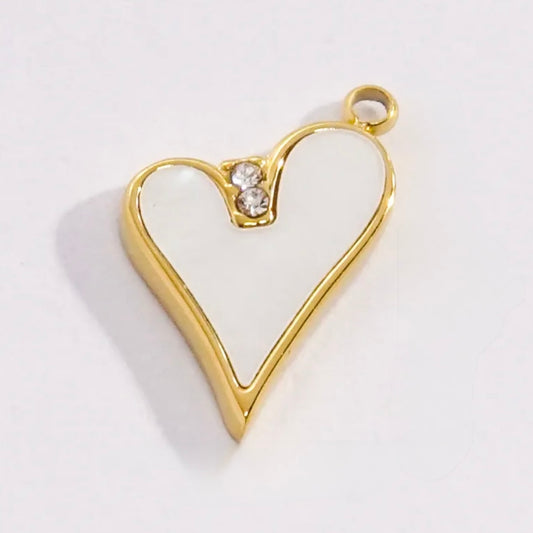 White heart Charm
