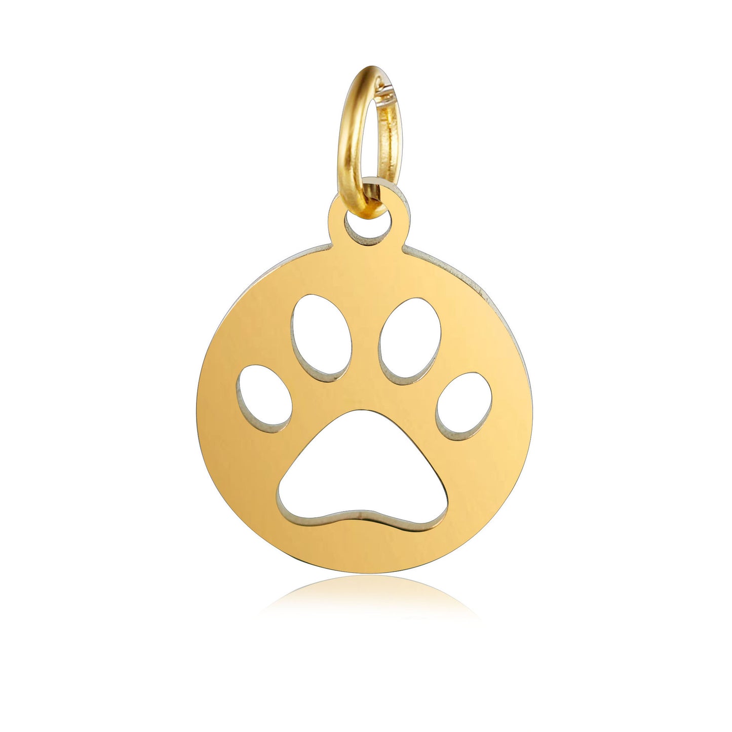 Paw print cut out paw charm